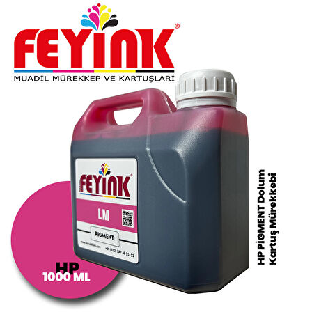 Feyink® Hp Z Serisi Plotter Pigment Kartuş Dolum Mürekkebi Z2100/Z5200/Z5400/Z5600/LM (Light Magenta) -1000ml-