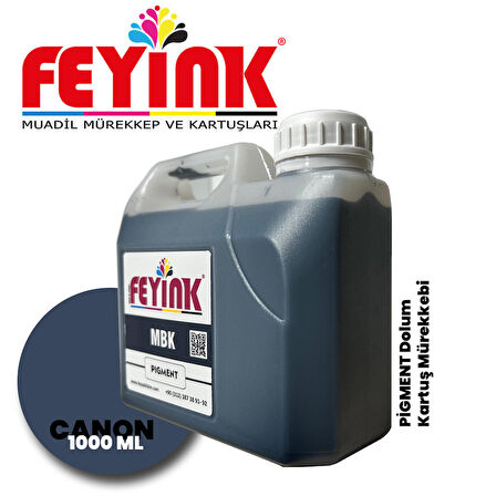 Feyink® Canon Lucia TM-TX Serisi Plotter Pigment Kartuş Dolum Mürekkebi PFI-310 PFI-710 MBK (Matt Black) -1000ml-