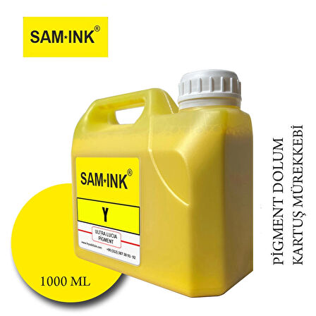 Feyink® Samink Canon Lucia TM-TX Serisi Plotter Pigment Kartuş Dolum Mürekkebi Y (Yellow) 1000ml