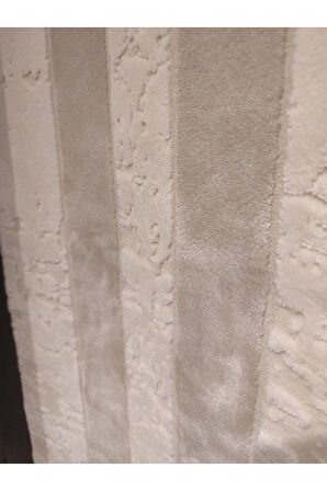 Artemis Halı Murano 01361A Krem Bej Çizgi Desenli Yün Halı