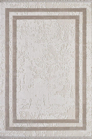 Artemis Halı Murano 01361A Krem Bej Çizgi Desenli Yün Halı