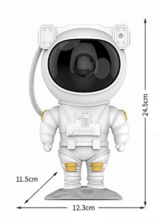 Nebula Bulutu Yıldız Efektli Astronot Projektör Gece Lambası