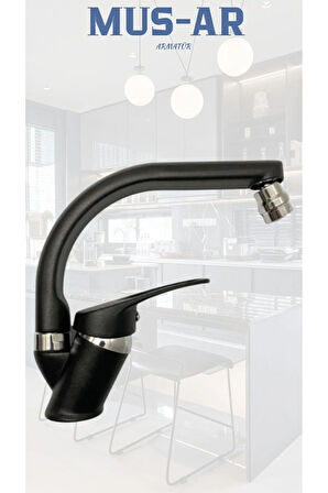 Siyah - Krom Lavabo Bataryası