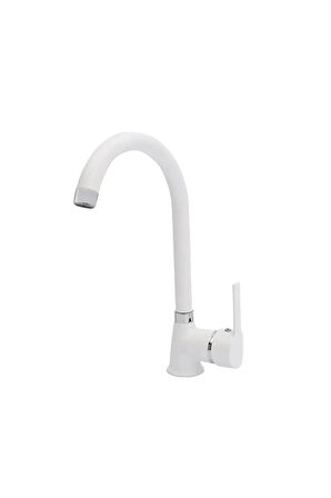 BEYAZ KROM ROBOT DUŞ SETİ LAVABO BANYO MUTFAK BATARYASI MUSLUĞU 4'LÜ SET