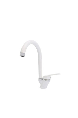 BEYAZ KROM ROBOT DUŞ SETİ LAVABO BANYO MUTFAK BATARYASI MUSLUĞU 4'LÜ SET