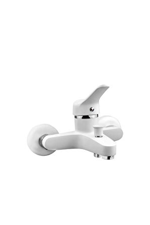 BEYAZ KROM ROBOT DUŞ SETİ LAVABO BANYO MUTFAK BATARYASI MUSLUĞU 4'LÜ SET