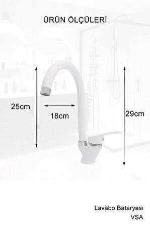 Beyaz Robot Yağmurlama Duş Seti Banyo Mutfak Lavabo Bataryası Pirinç Musluk Seti