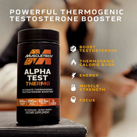 MuscleTech Alpha Testo booster  Thermo Fat Burner Fenugreek Boron 90 Caps