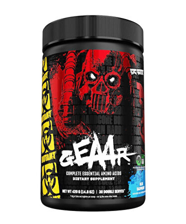 Mutant GEAAR - 9.4g of EAA Amino Powder + Arginine, 7g BCAAs, 4g Leucine, Electrolytes