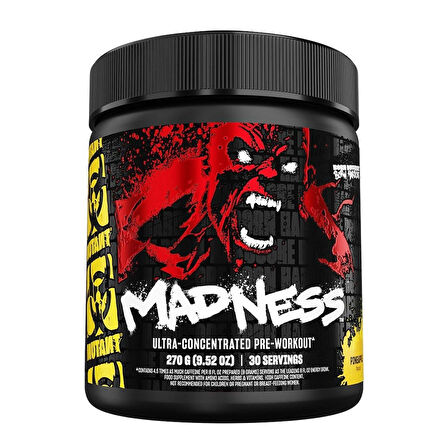 Mutant Madness PreWorkout Powder Supplement Performance Pump 30 