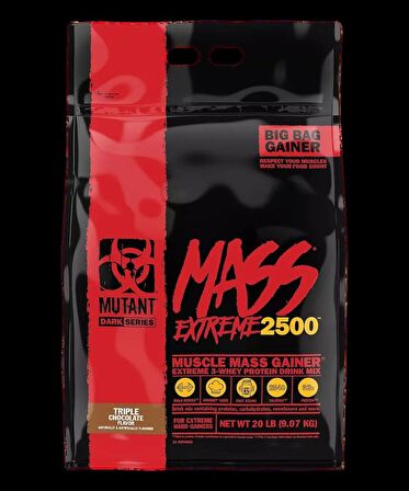 Mutant Mass Extreme 2500 Gainer Kilo alma , Hacim kazanma 9 Kg