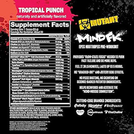 Mutant Mind FK - Epic Nootropic PreWorkout 20/40 SERVİS