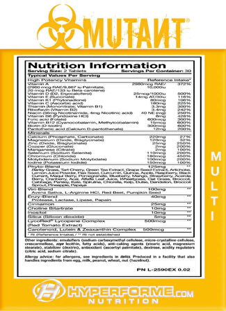 Mutant Multivitamin 60 tablet