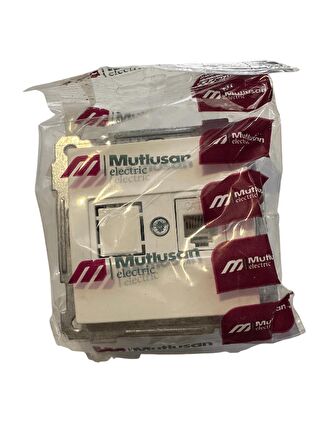 Mutlusan Telefon Prizi Sıva Altı Beyaz 21001250101 (Çerçevesiz)