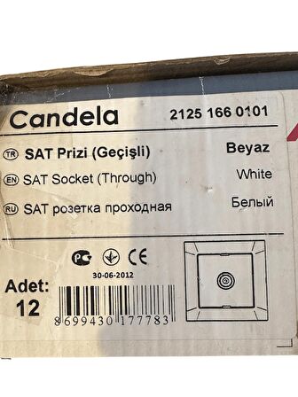 Mutlusan Candela Uydu Prizi Sıva Altı Beyaz 21251660101 (Çerçevesiz) (2 Adet)