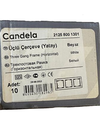 Mutlusan Candela Üçlü Çerçeve Yatay Beyaz 21258001301