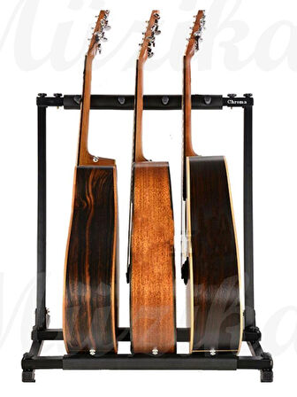 Üçlü Gitar Standı Chroma ST13 - 3' lü Saz Bağlama Gitar Sehpası