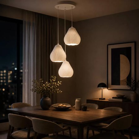 Lumi̇nera Salon Oturma Odasi Üçlü Sarkıt Avize – Salon Aydınlatması 70 CM