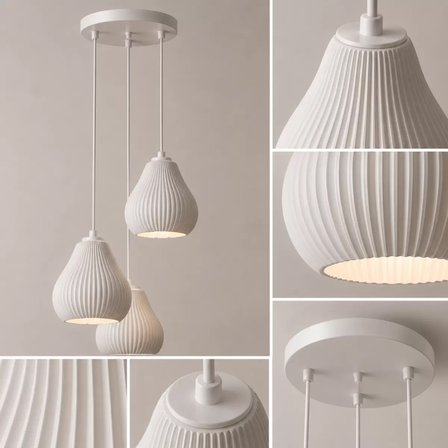 Lumi̇nera Salon Oturma Odasi Üçlü Sarkıt Avize – Salon Aydınlatması 70 CM