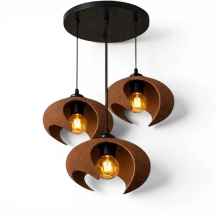 Beton Dokulu İskandi̇nav Premi̇um Salon Oturma Odası Avize 25 X 20 CM Kahverengi