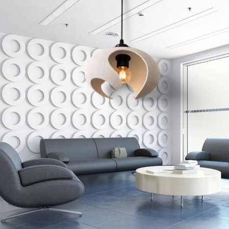 Beton Dokulu İskandi̇nav Premi̇um Salon Oturma Odası Avize 21 X 26 CM Beyaz