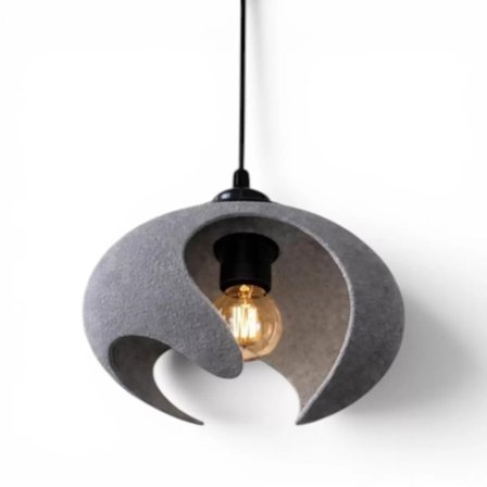 Beton Dokulu İskandi̇nav Premi̇um Salon OturmaOdası Avize 21 X 26 CM Gri