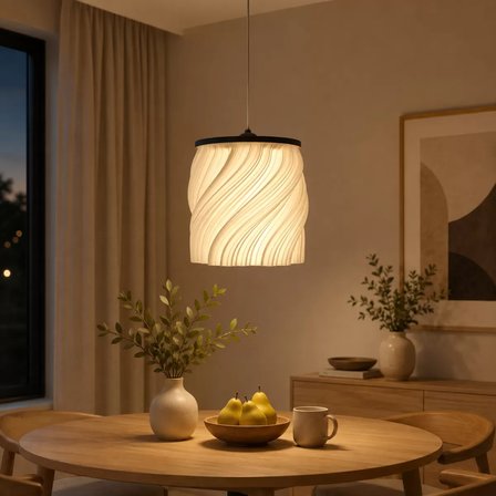Luna Tekli̇ Sarkıt Salon Avi̇ze Avize – Salon Aydınlatması 20 CM Beyaz/Siyah