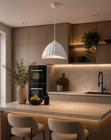 Dalga Desenli Sarkıt Avize – Modern Dekoratif Tavan Aydınlatması
