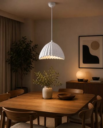 Dalga Desenli Sarkıt Avize – Modern Dekoratif Tavan Aydınlatması