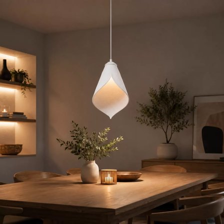 Yaprak Şekilli Beton Dokulu Salon / Oturma Odası Sarkıt Avize