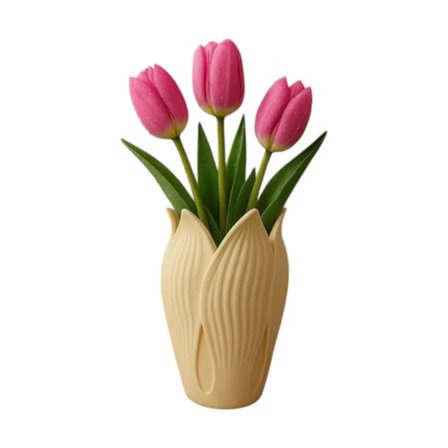 Lotus 3D Dekorati̇f Vazo 18 cm Kem