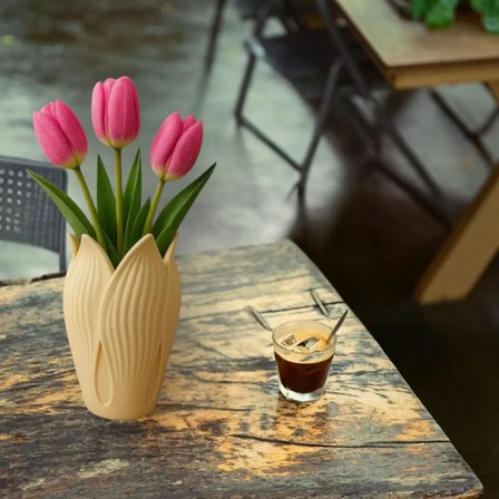 Lotus 3D Dekorati̇f Vazo 18 cm Kem