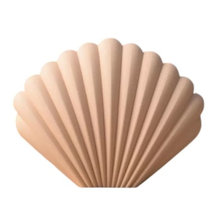 Deniz Kabuğu Formlu 3D Modern Dekoratif Boyanabilir Vazo