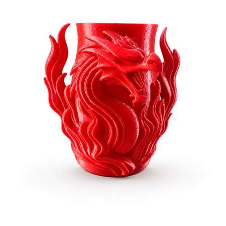 Ejderha Vazo 15 Cm Kırmızı