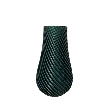 3D Vazo 15 Cm Kurşuni Renk