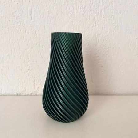 3D Vazo 15 Cm Kurşuni Renk