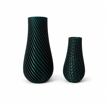 3D Vazo Takım 10 cm - 15 cm Kurşuni̇ Renk