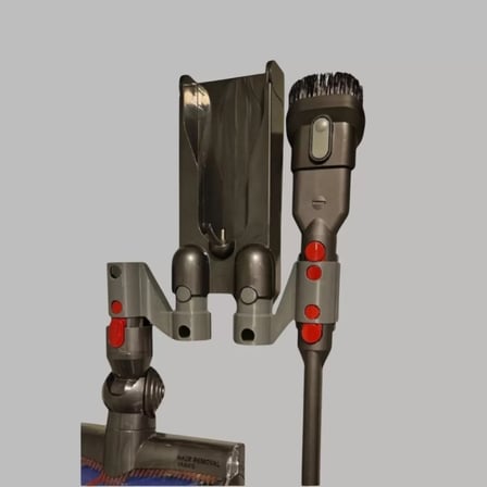 3D Yazıcı Üretimi Süpürge Aparatı Düzenleyici Duvar Askısı