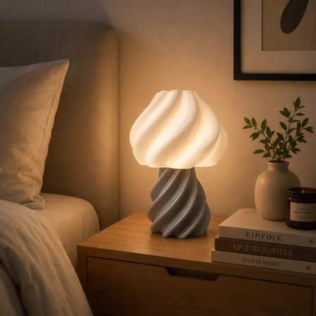 Pumpkin Abajur Yatak Odası Çocuk Odası Aydınlatması 22 CM Gümüş