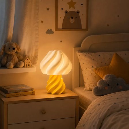 Pumpkin Abajur Yatak Odası Çocuk Odası Aydınlatması 22 CM Sarı