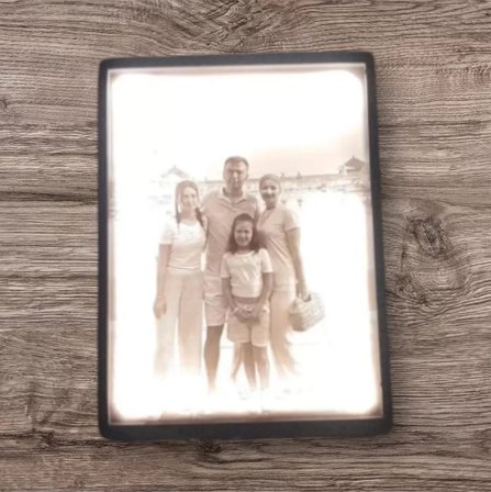 Lithophane LED Işıklı Kişiye Özel Fotoğraf Çerçevesi – Sevgililer Günü Hediyesi