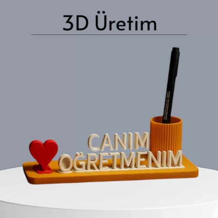 Öğretmenler Günü Özel Masaüstü İsi̇mli̇k Kalemli̇k Kalemlik – Ofis ve Masaüstü İçin Dekoratif Ürün