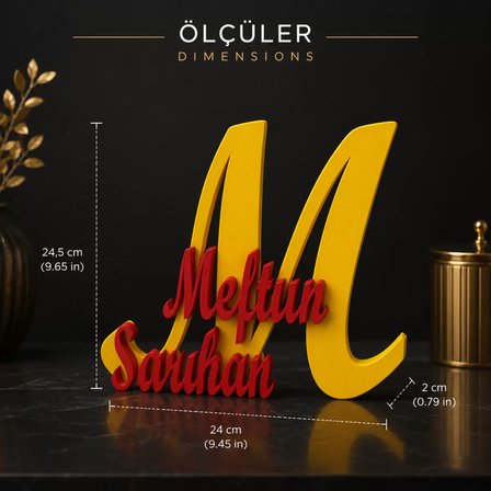 Kişiye Özel Masa Üstü İsimlik – Ofis ve Masaüstü İçin Dekoratif Ürün