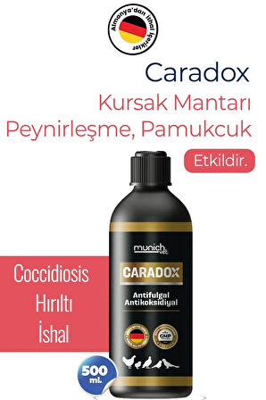 Munich Vet 4lü Set Caradox Kursak Mantarı + Farmatom Vitamin + Alfamin + Neftor Hırıltı Seti - 500 Ml