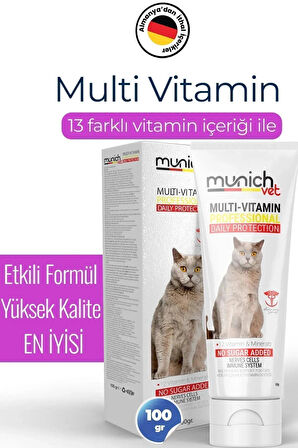 Munich Vet Multi Vitamin Kedi Macunu Multi Pasta (Memnuniyet Garantili) (100 GR)