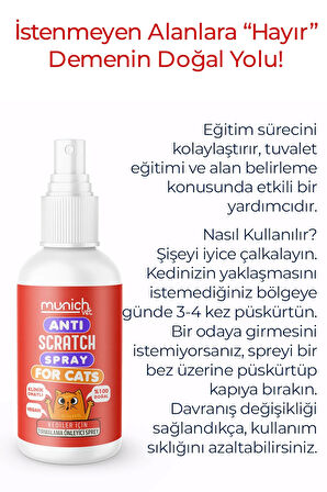 Munich Vet Doğal Kedi Uzaklaştırıcı Ve Eğitim Spreyi 150 ml