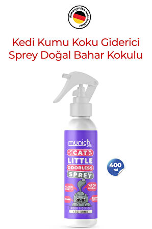 Munich Vet Doğal Bahar Kokulu Kedi Kumu Koku Giderici Sprey 400 ml
