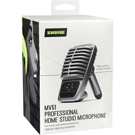 Shure MV51 Dijital Geniş Diyafram Kondenser Mikrofon - Shure Türkiye Garantili