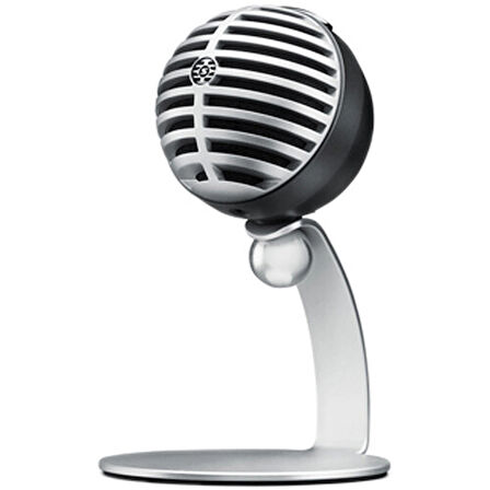 SHURE MV5 Dijital Kondenser Podcast & Home Office Mikrofonu -TR garanti-Gümüş