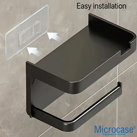 Microcase Duvara Monte Yapışkanlı Tuvalet Kağıdı Askılığı Ve Telefon Tutucu - AL5276
